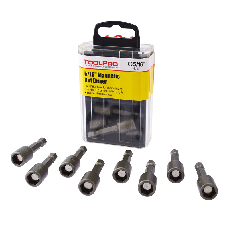 ToolPro 5/16" Magnetic Nut Setter - Length:1-3/4"